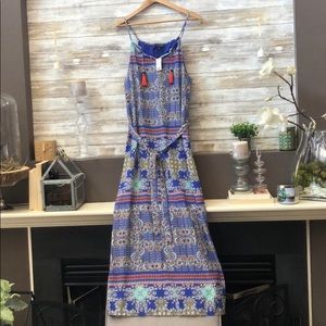 The Limited Boho Festival Maxi Dress blue orange